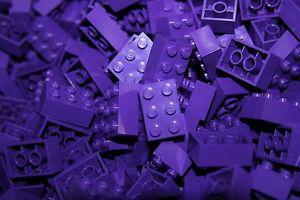 Purple Lego pieces 1x1, 1x2 (approx 150 pieces)