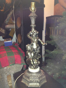 Really nice antique cherub lamp