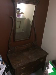 Solid wood antique dresser