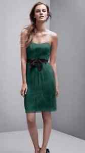 Vera Wang Forest Green Short Formal Dress