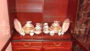  royal albert bone china with china cabinet.MAKE AN