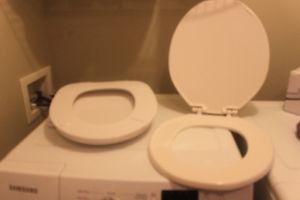 2 Like New Toilet Seats (few months old / changed toilet