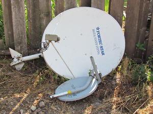 39" and 18 " Sattelite Dishes as is c/w 2 lnb's and