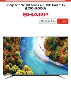 65" SHARP 4K UHD SMART TV. (1 Month old) + WARRANTY