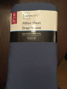 Blue Fitted sheet for double bed