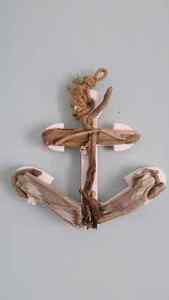 Handcrafted driftwood anchor