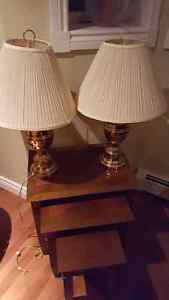 Lamps and tables