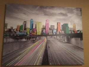 Large Canvas Wall Decor - Colorful City