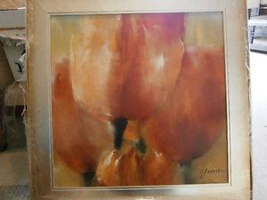 Large Impressionist print of Tulips