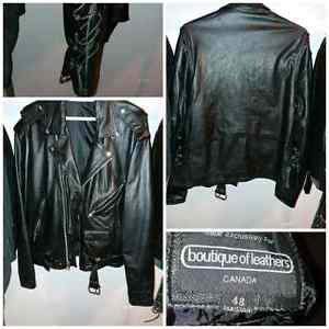 Leather biker jacket like new