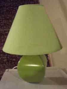 Lime Green table lamp with matching shade