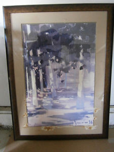 Limited Edition mixed media Birch Trees