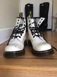 Martens white leather