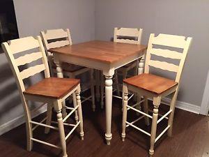 Pub style table with four chairs