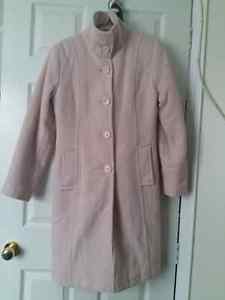 Size small baby pink roxy Woolen coat with silk lining