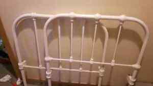 Small child's wrought iron bed