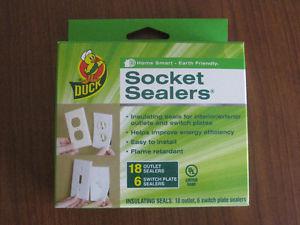 Socket Sealers Variety Pack, 18 Outlet Sealers and 6 Switch
