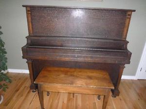 UPRIGHT PIANO AND BENCH