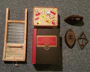 Washboard and miscellaneous items