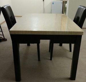dining table with 3 chairs