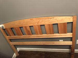 double bed wooden head board