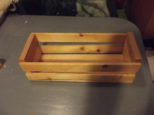 oak wooden crate CD holder