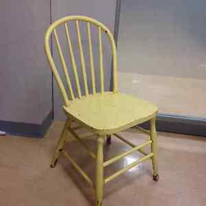 rustic yellow chair $