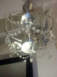 3 crystal chandelier excellent condition - $35