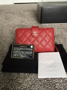 Chanel L-Zip wallet Red Caviar SHW