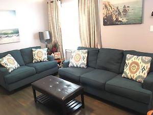 Dark Blue Couch Set
