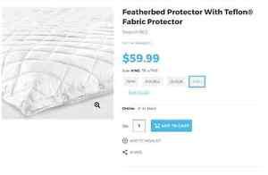 Featherbed/fibrebed protector