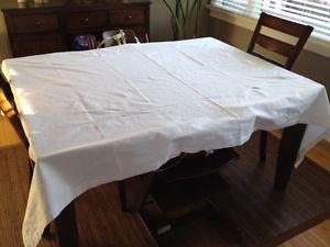 Four White Tablecloths