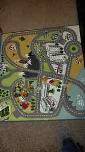 Kids village rug 4'x4'