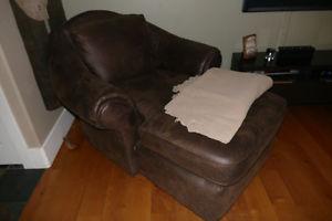 Lounger - Brown Microfibre "ultra-suede" - $150