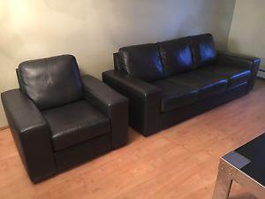 Palliser Leather Couch and Chair