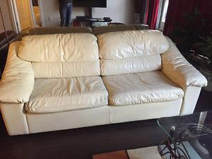 Sealy Leather Hide-a-bed Couch