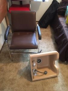 Shampoo sink & salon chair