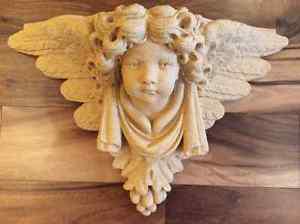 Two Stone Cast Angels,large size from Germany very