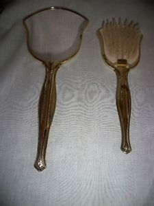 Vintage Hand Mirror and Brush