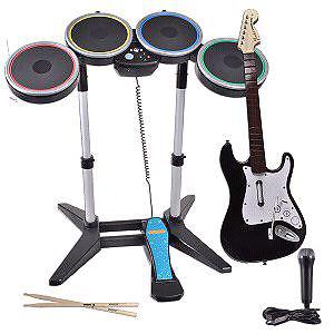 Xbox Rock Band drums and guitar (no mic)