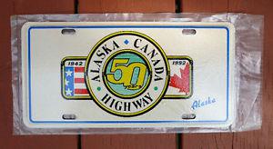 Alaska/Canada Highway Souvenir License Plates