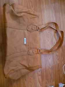 Faux leather shoulder bag