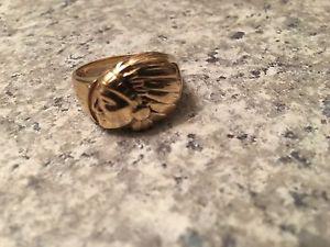 10k yellow gold Indian head ring