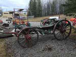 2 vintage grain wagons