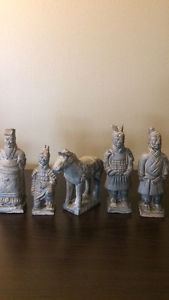 5 PBC set Chinese Teracotta Warriors