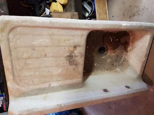 Antique cast iron sink