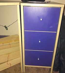 Blue desk and matching drawer