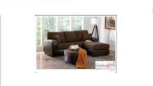 Brand NEW Flat Suede Chocolate Sectional! Call !