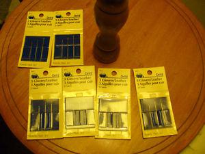 Dritz Leather needles, 6 packages of 3 each