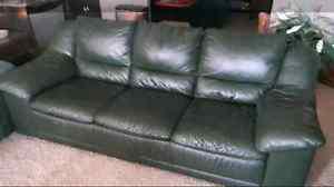 Green Designer Leather Couch